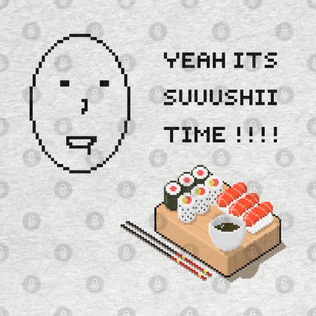 PIXEL ART SUSHI TIME FUNNY by Hohohaxi